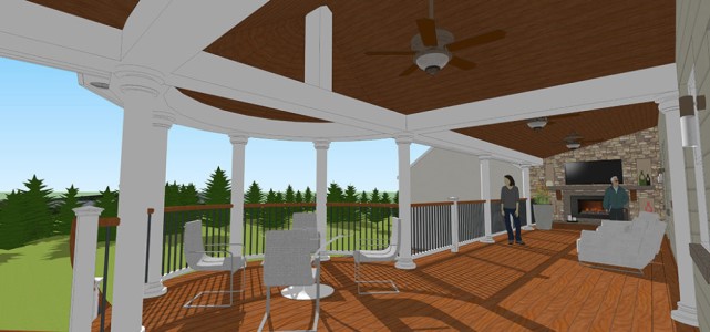 Watkins Architect provided architectural design services for a deck renovation in douglassville pa.